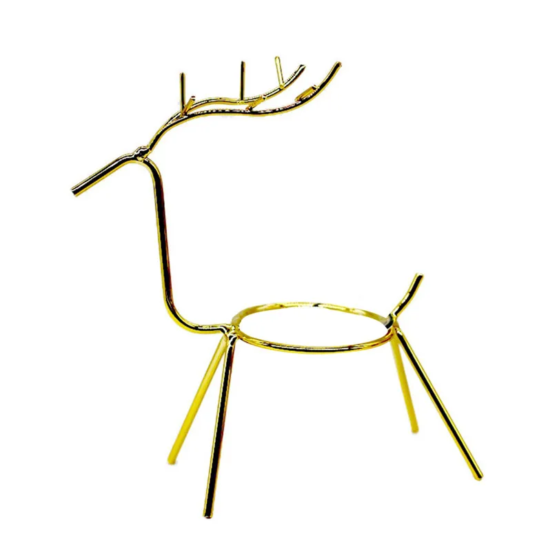 Hot Reindeer Tealight Candle Holders iron Creative Gifts Decoration Candlestick New Year Decorations for home decor New #3d25 (4)
