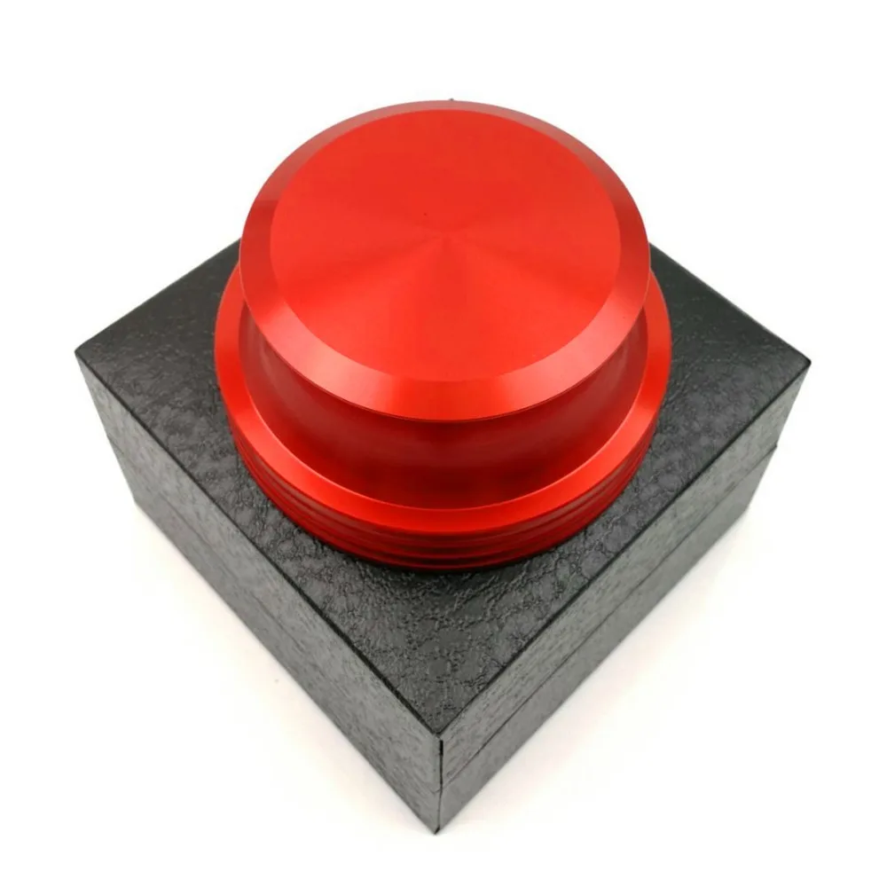 

Record Weight Turntable Vinyl Clamp LP Disc Stabilizer in Red Finish