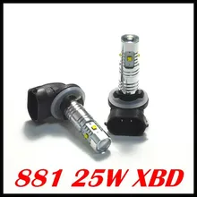 2 предмета/партия 881 светодиодный 880 h1 h3 h11 25 w Cree чип светодиодный противотуманная фара SMD