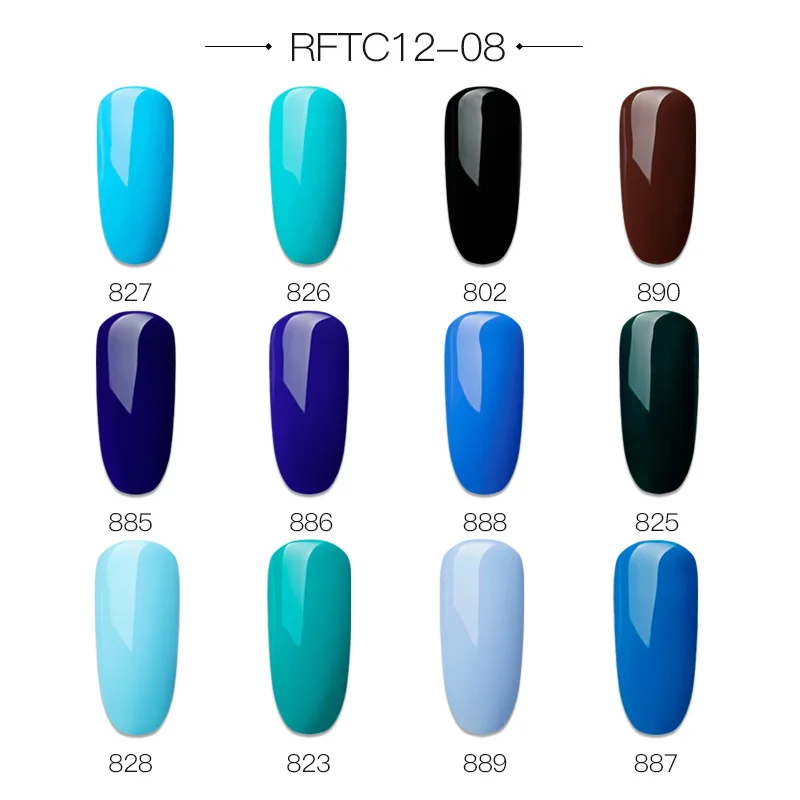 ROSALIND набор гель-лаков для ногтей 12 шт/комплект картина паук блестящий гель штамповка все для маникюра акриловый гель лак для ногтей Набор лаков - Цвет: RFTC12-08