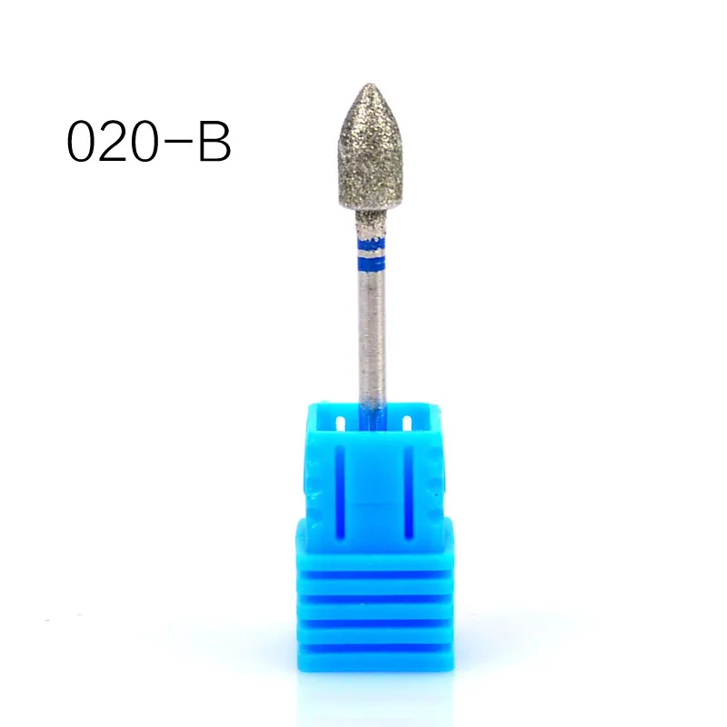 Алмазное сверло 3/3" с хвостовиком для дизайна ногтей, электрическое сверло, вращающееся сверло для кутикулы, чистящие инструменты для маникюра, педикюра, инструменты для ногтей - Цвет: 2018-020-DMT-B