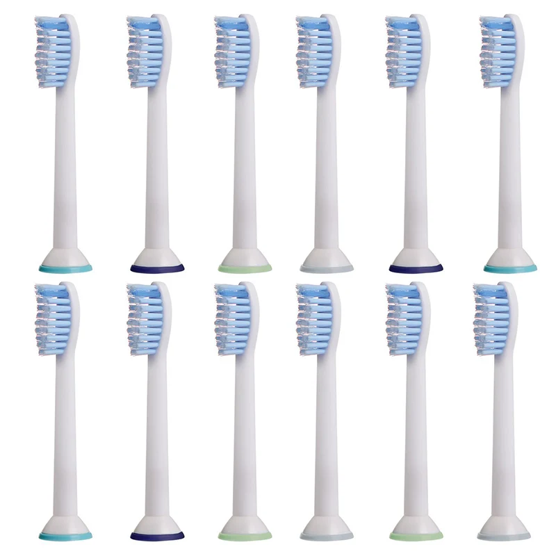 12x для Philips Sonicare Sensitive HX6052 электрические головки зубных щеток мягкие щетинки для взрослых зубные щетки Сменная головка