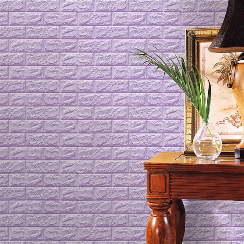 Set of 20pc 3D PE Foam Tile Brick 70 77cm Waterproof Panels Wall Sticker