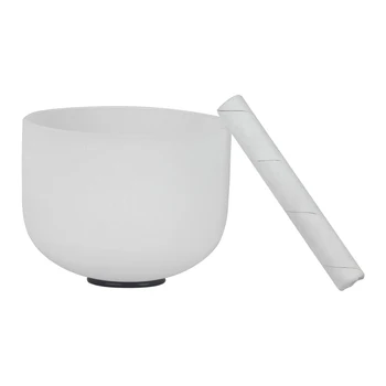 

8 Inch Crystal Singing Bowl B Note with Mallet & Rubber O-Ring for Music Making Musical Healing Meditation Yoga Home