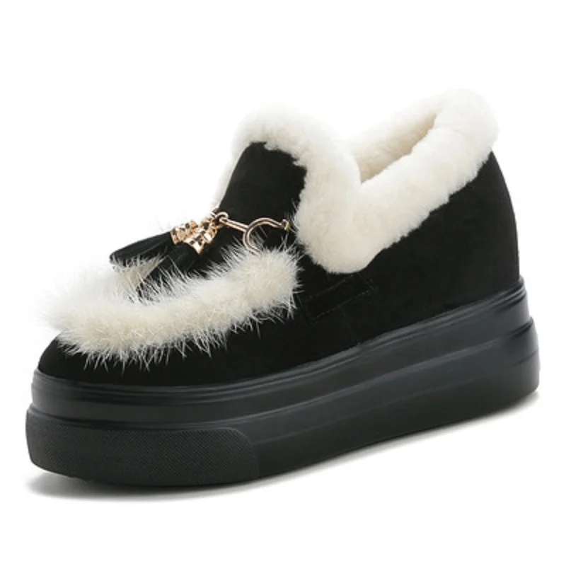 

Trend Sunday winter women's shoes new mane wool warm cotton shoes women increase casual student shoes women