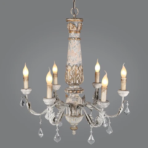 Ferro de Madeira Cristal do Vintage Iluminação Lustre Pingente Sala Estar Cozinha Quarto Retro Loft Luminárias