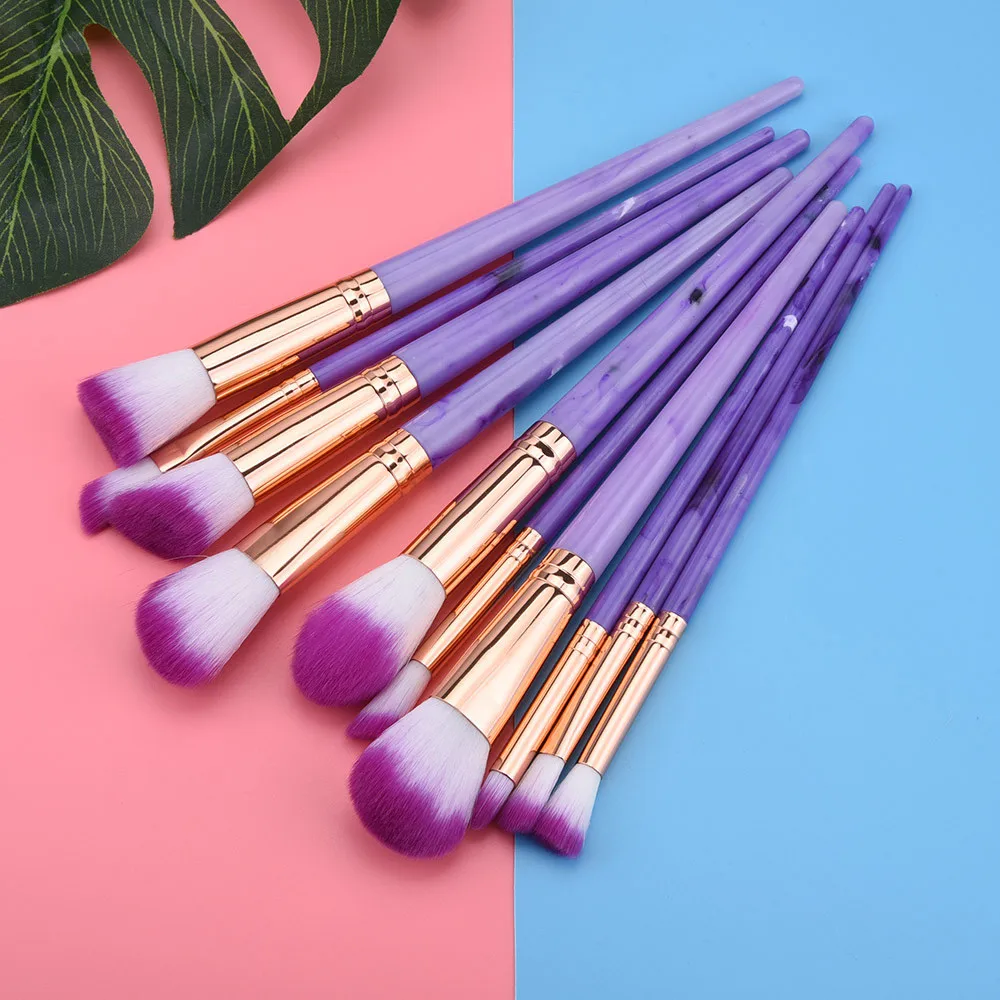 

10PCS Make Up Foundation Eyebrow Eyeliner Blush Cosmetic Concealer Brushes maquiagem profissional completa zsmw