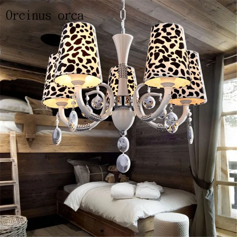 

European creative Cow crystal chandelier living room children's room light modern simple LED decorative chandelier free shipping