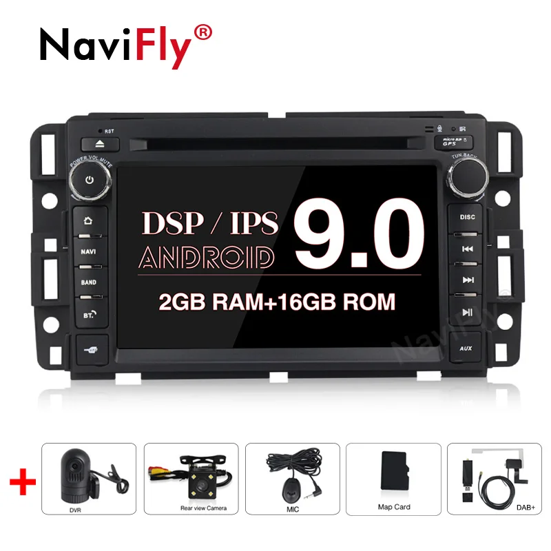 

2din Android 9.0 IPS DSP Car radio player GPS Navigation for Chevrolet Tahoe Traverse BUICK Enclave GMC Yukon Tahoe Acadia GMC