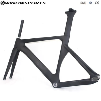 

carbon track frame road frames fixed gear bike frameset with fork seatpost headset carbon bicycle frameset