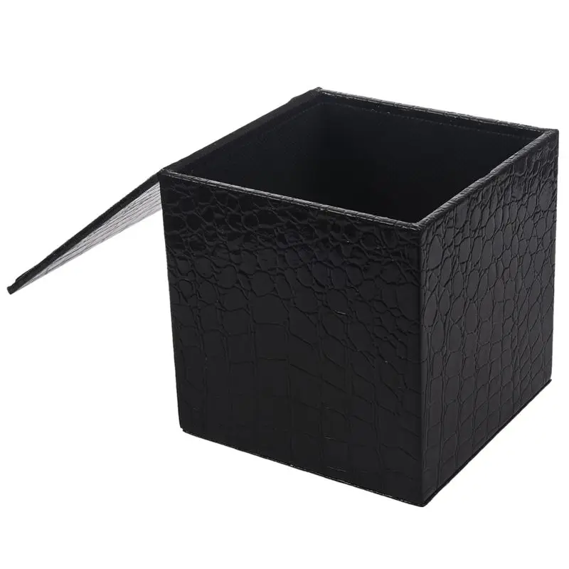New-Durable Room Car PU Leather Square Tissue Box Paper Holder Case Cover Napkin Color:Black crocodile pattern,Size: 13.8 * 13