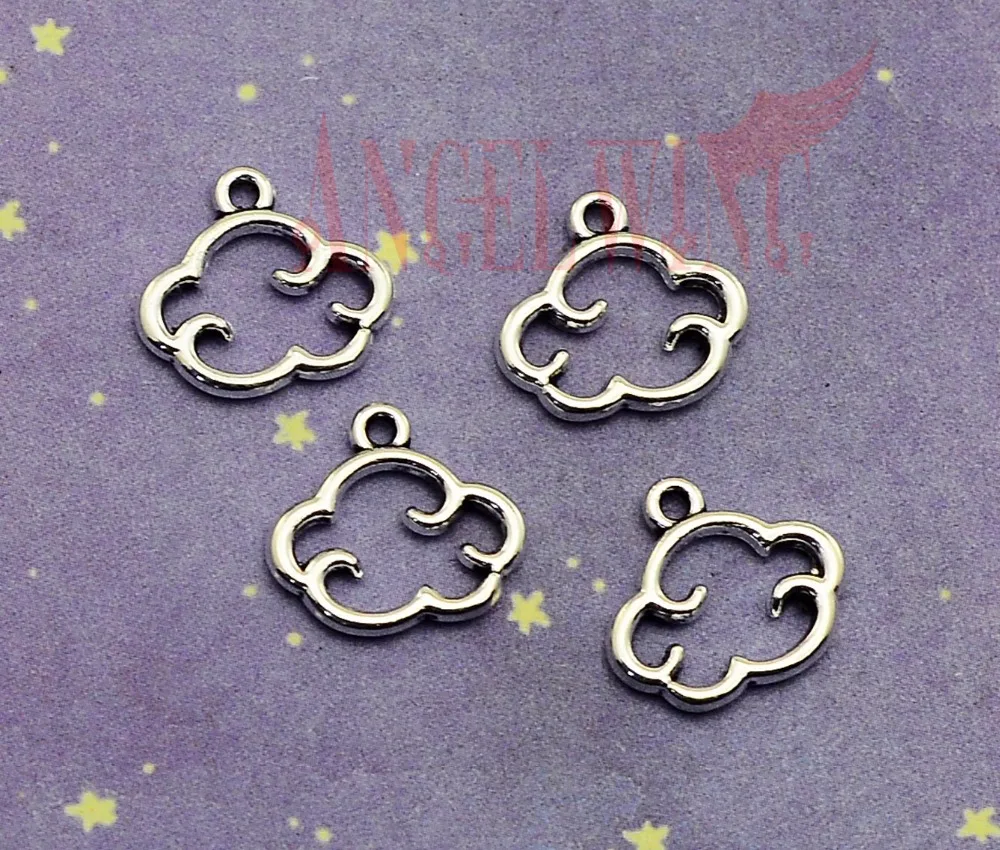 

50pcs/lot--13x14mm, Antique silver plated cloud charm,DIY supplies,Jewelry accessories