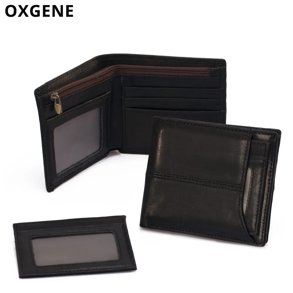 New Man Black Wallet Genuine Leather Practical Wallets Big Capacity ...