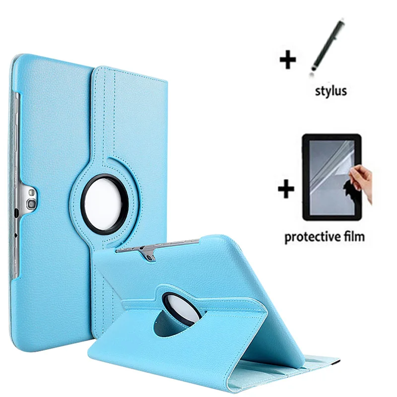 

3in1 Rotating 360 Degree Luxury Folio Stand Leather Case Cover +1x Film + Stylus For Samsung Galaxy Note 10.1 N8000 N8010 N8020