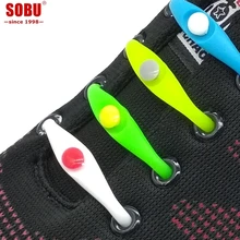 12 шт./лот Подарочная коробка черный круглый Тонкие Шнурки Творческий шнурки без завязок Эластичный Силиконовый обуви кружево V017