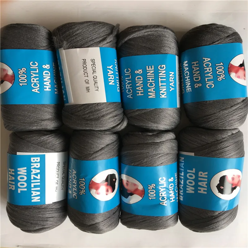 

wholesale African hair braiding yarn 70g/piece 3pcs/lot Brazilian wool hair yarn low temprature flame retardant fiber