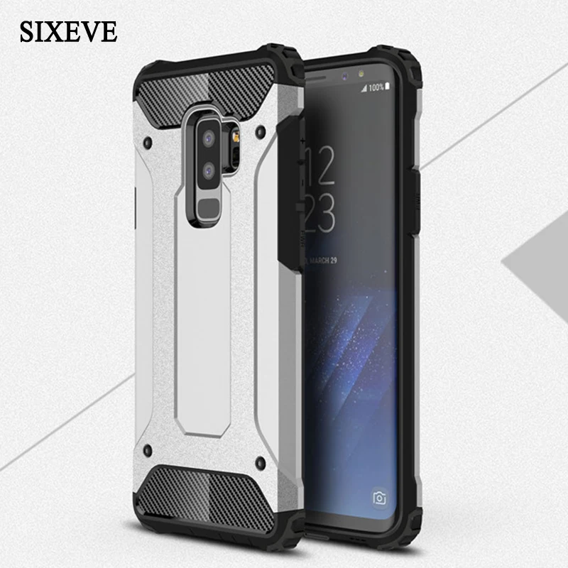 

SIXEVE Armor Shockproof Phone Case For Samsung S9 S8 Plus S7 S6 Edge S5 Note 8 9 5 4 G530 + Super Protecte Silicone Cover Coque