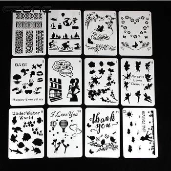 

EZONE 1PC A5 Children Painting Template Plastic Hollow Stencil Board Children DIY Scrpbook Art Supply Animals Theme Stationery