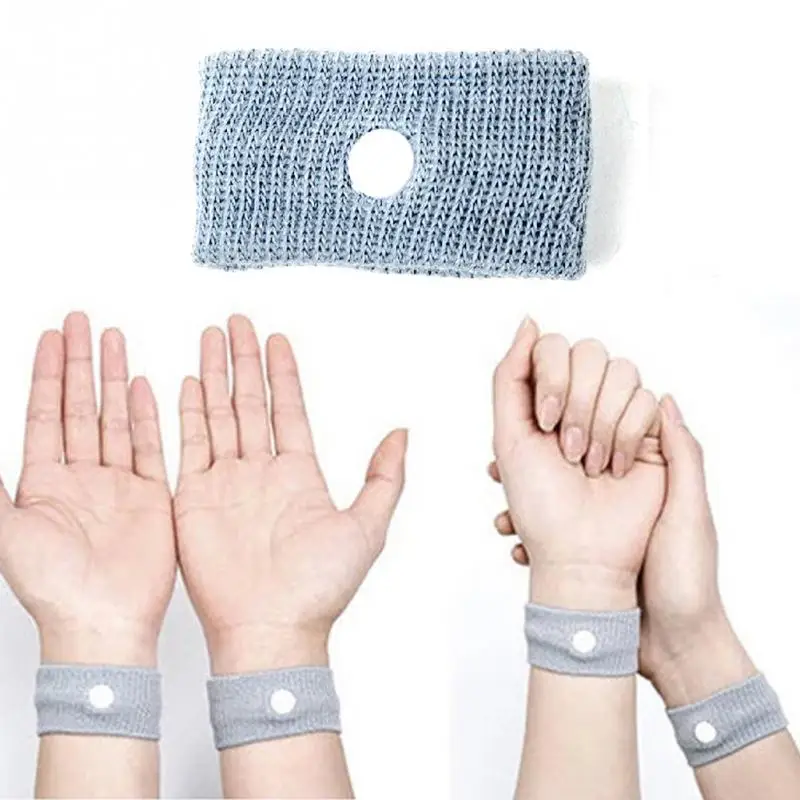 

2Pcs Travel Morning Sickness Wrist Band Anti Nausea Car Van Sea Plane Wristband anti-motion sickness bracelet strap Boats