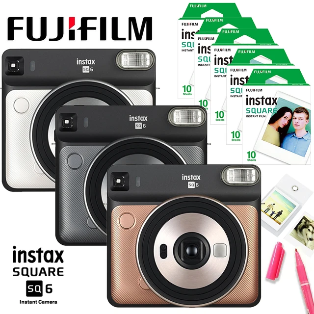 3 Colors Fujifilm Instax SQUARE SQ6 Instant Film Photo Camera + 10/20