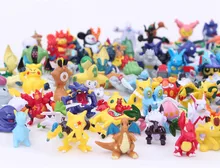 144 pcs Pikachu ir Pokeball figuras mini Aleatória Dos Desenhos Animados Anime Bolso Ordens Mistas Figura de Ação DO PVC brinquedos Coleção figuras