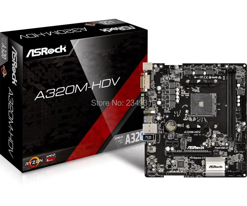 A320 AM4 материнская плата для ASRock A320M-HDV системная плата USB3.1 M.2 DDR4