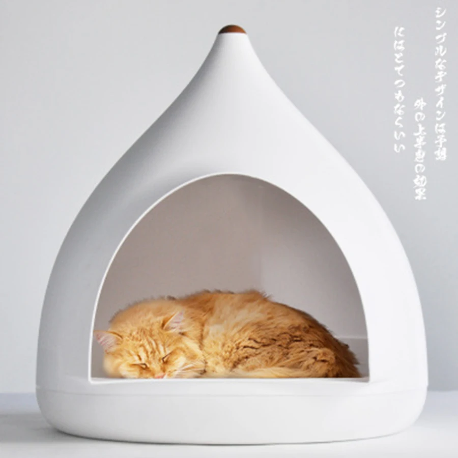 

Pet Bed Cooling Cave Large Cat Bed House Waterproof Kitty Shack Pets Nest Casas Para Gatos Maison Chat Cats Accessories 50MW47