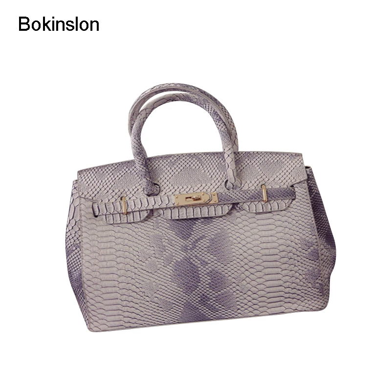 

Bokinslon Brand Woman Handbags Crocodile Pattern PU Leather Ladies Shoulder Bags Fashion Temperament Luxury Bags For Girls