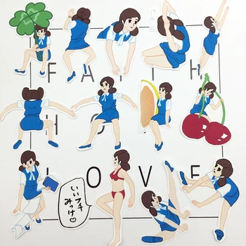 

33pcs Hand Drawing Japanese Cartoon girl sticker Decorative Stickers for Dairy Planner Scrapbooking DIY Paper Sticker
