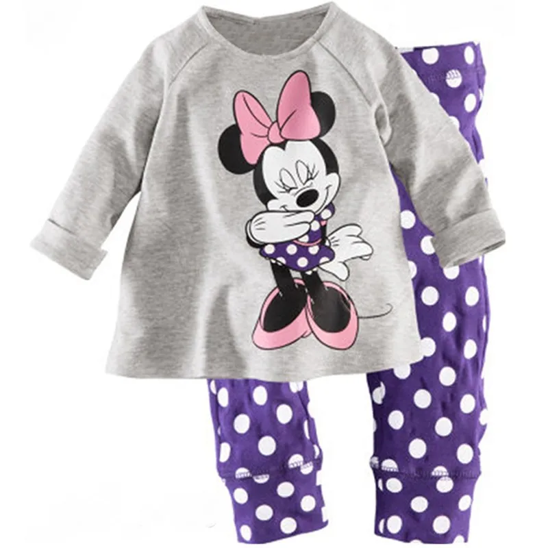 2017 Kids Clothes Baby Girls Clothing Sets Children Minnie Pajamas Pijama Set Roupas Infantis Menina Homewear Sleepwear Suits01