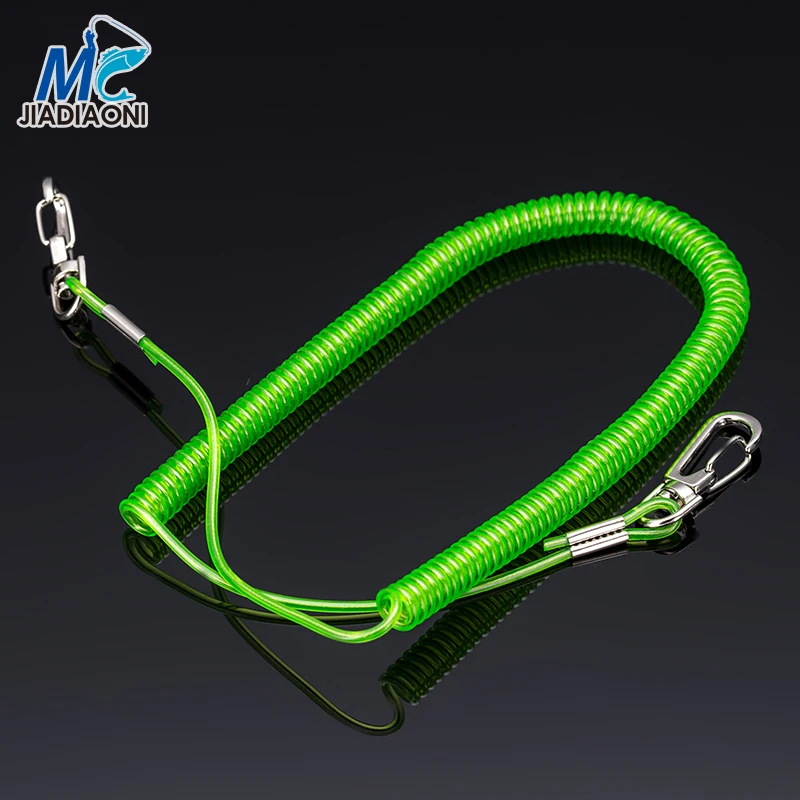 

JIADIAONI 1Pcs Fishing Lanyards Boating Ropes Retention String Fishing Rope with Camping Carabiner Secure Lock Tool Color Random