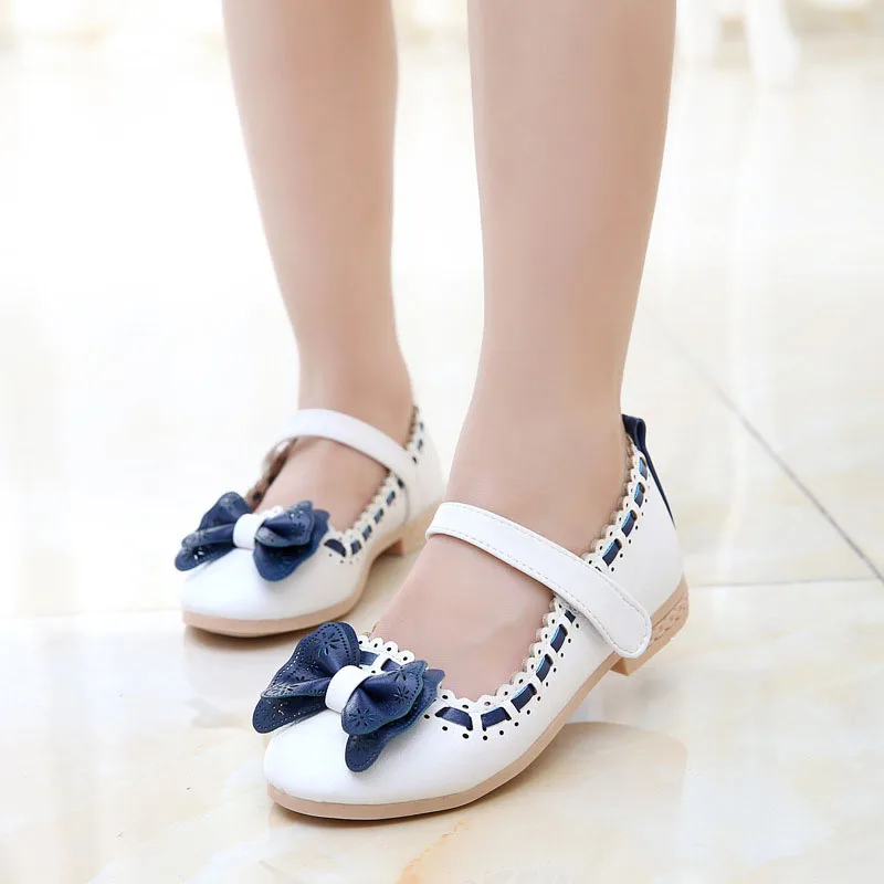 2019 New Princess Child Girl shoes Sweet Bow PU Leather Child Spring ...