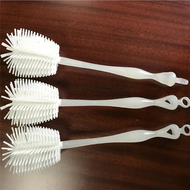 

Durable Silicone Long Handle Bottle Brushes Wash Cup Brush Baby Milk Bottle Glass Cup Cleaner Brushes