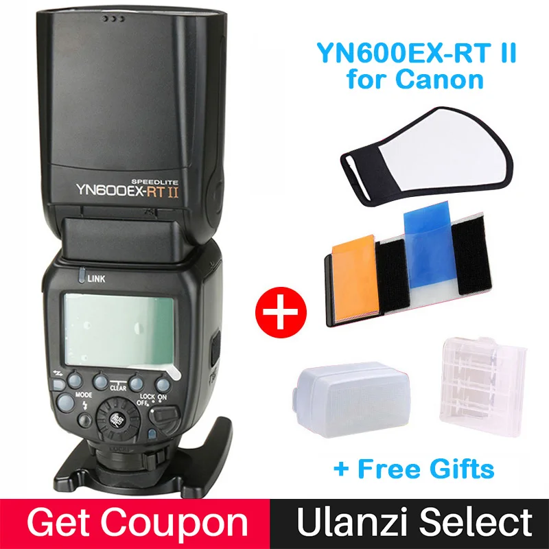 

YongNuo YN600EX-RT II Wireless TTL Flash Speedlite for Canon 600D 5D3 750D DSLR Camera Support YN-E3-RT Flash Trigger yn600EX-rt