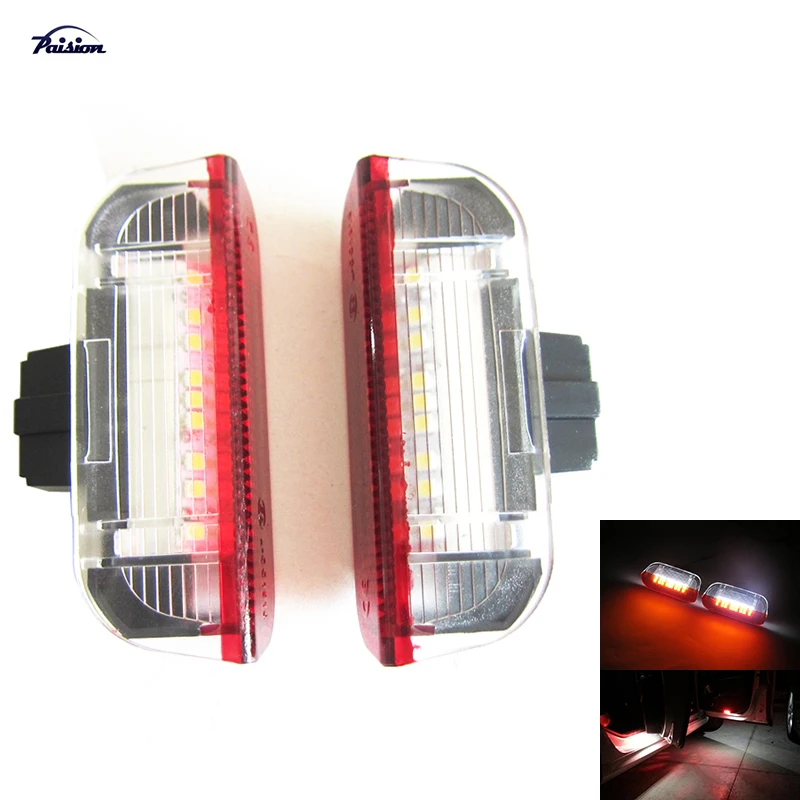 2 шт. 18SMD светодиодный под дверными светильник для Volkswagen VW Golf6 Jetta Scirocco Sharan Tiguan Touareg