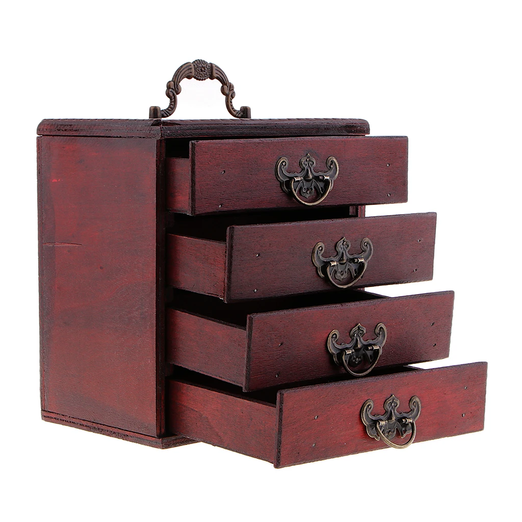 

Elegant Woman Make Up Accessory Rings Watch Jewelry Storage Table Chest Gift for Bracelet Earrings Necklace Brooch Storage Box
