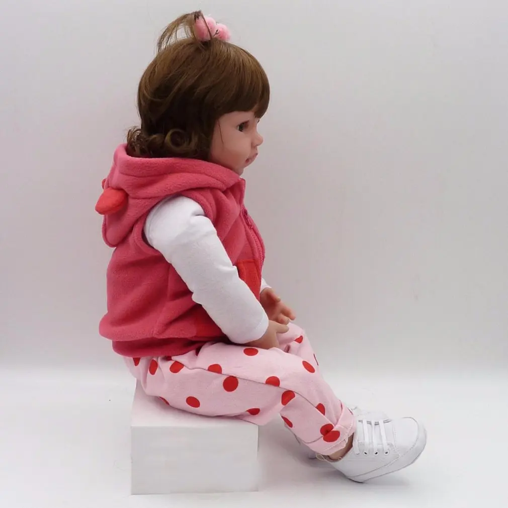 Кукла reborn 48 см Новая для ручной работы силиконовая кукла reborn baby Очаровательная Реалистичная кукла для маленьких девочек