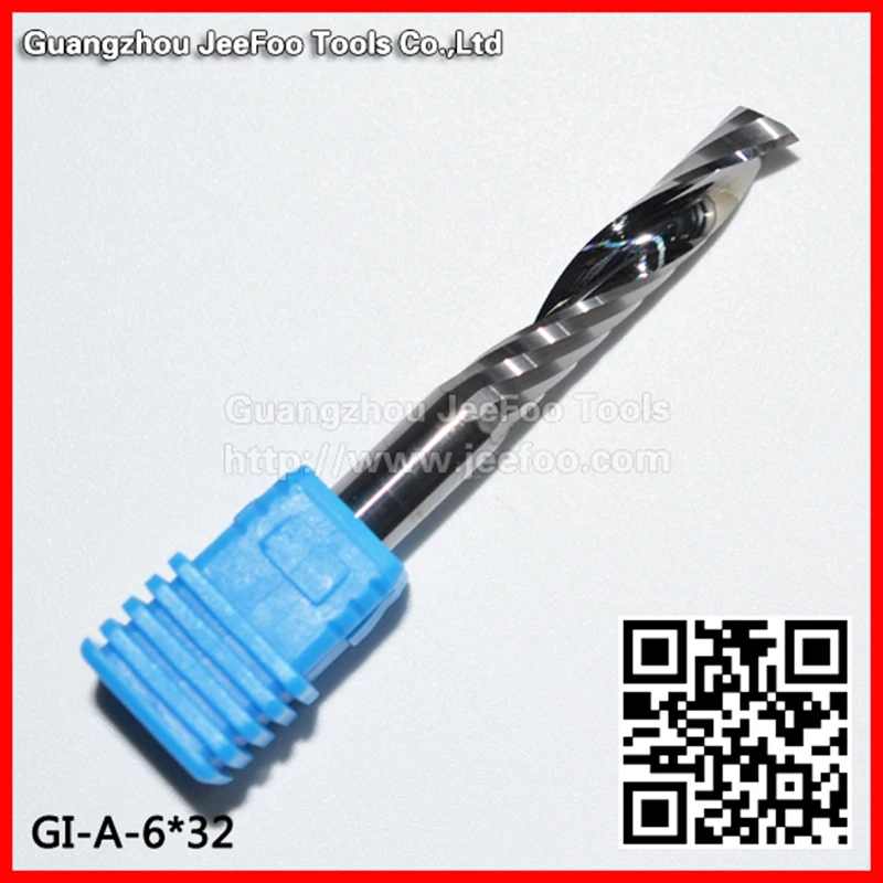 6*32mm Soild Carbide Aluminum CNC Router Bits , Engraving Bits A series