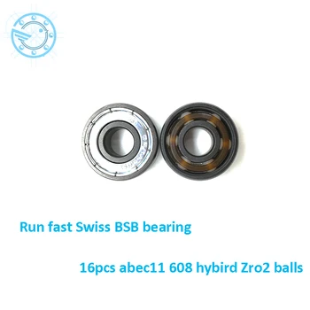 

Free shipping 4pcs Abec11 608 Zro2 Hybrid Ceramic 608 Inline Skate Bearing 608 2rs Skateboard Speed Skate Roller Hand Spinner