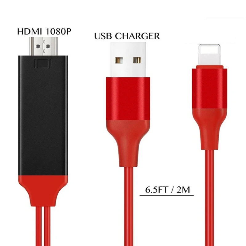 8 контактный HDMI кабель HDTV TV цифровой av адаптер 2 м USB 1080P смарт конвертер для Apple IPhone