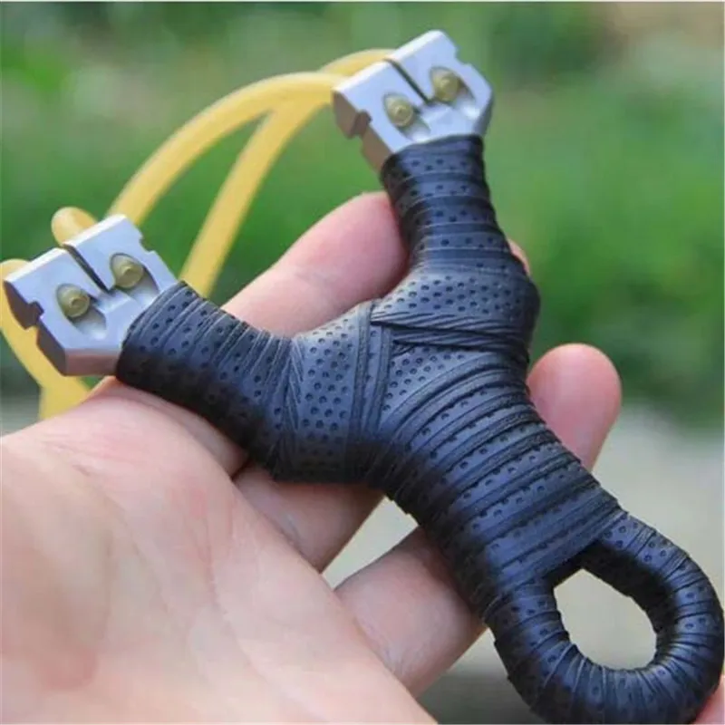 

Professional Slingshot Hunting Powerful Catapult Stainless Steel Hunter Sling Shot Caza with Rubber Band Black Hunting Bow