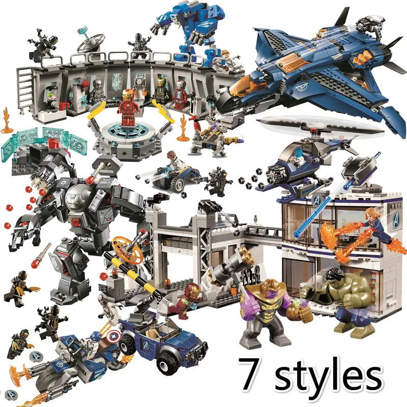 

2019 Legoling Marvel Avengers Super Heroes Iron Man Hall of Armour Figures Building Blocks Bricks Kids Toys