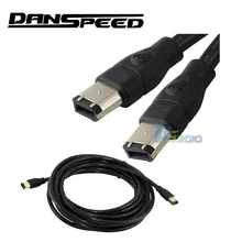 DANSPEED 6 футов 10 футов 15 футов Firewire 400 IEEE 1394 6-контактный штекер для 6-контактный штекер Быстрый DV кабель ilink длина 1,8 м 3 м 4,5 м