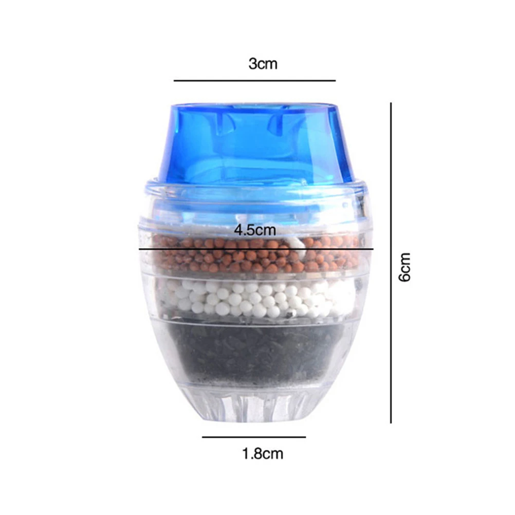 3 шт. мини домашний карбоновый картридж кран водопроводной воды очиститель фильтр (случайный цвет)