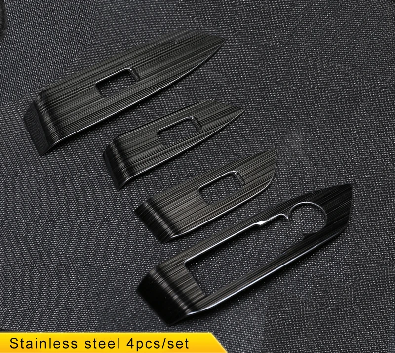 

Kouvi black Stainless Steel door handle holder window control switch panel cover trim for 2017 2018 Mazda CX-5 CX5 CX 5