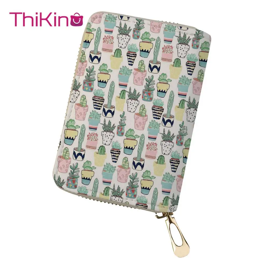 

Thikin Cartoon Cactus Card Holder for Girls Teens Mini Card Bag Women Card Protector Students Card package Baby Storage Bags