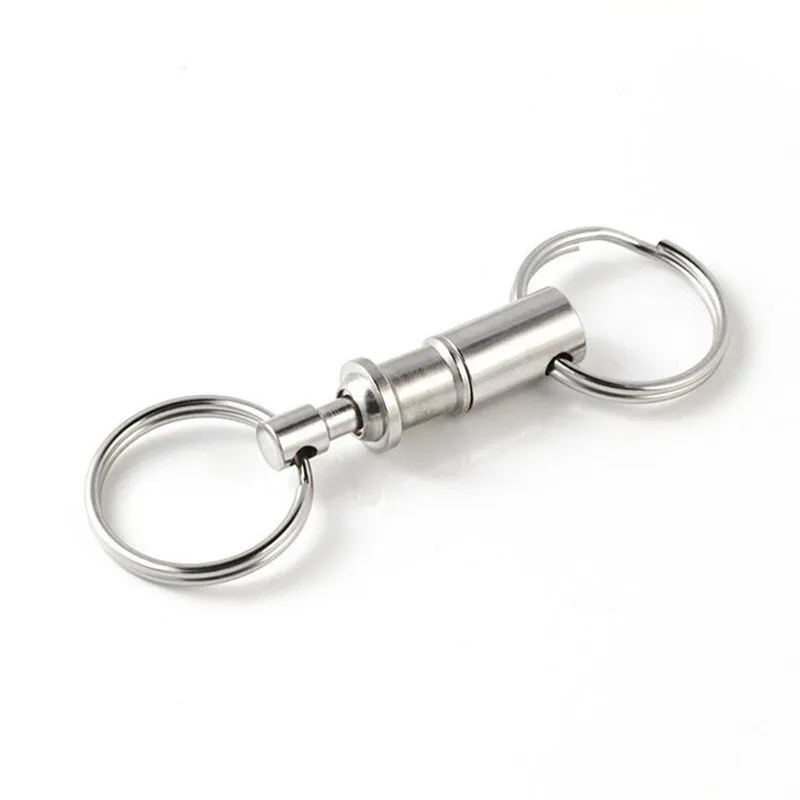 4 шт./лот двойная головка съемная кольцо для ключей EDC наружное оборудование быстросъемный брелок для ключей Органайзер кемпинговые карабины