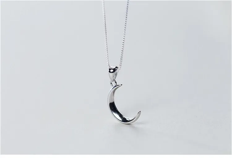Uini-Tail Горячее предложение, новое корейское короткое ожерелье из стерлингового серебра 925 пробы с милой луной, темпераментная цепочка для ключицы, GN441