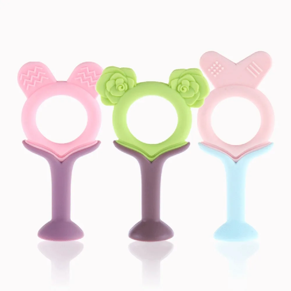 3 Styles Newborn Baby Safety Silicone Bite Gel Teether Infant Chewable