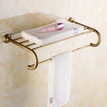 Antique Brass bathroom towel shelf bath bathroom rack bathroom towel holder double towel shelf ZD917 antique brass bathroom towel shelf towel rack towel holder bathroom towel accessories solid brass wall mounted